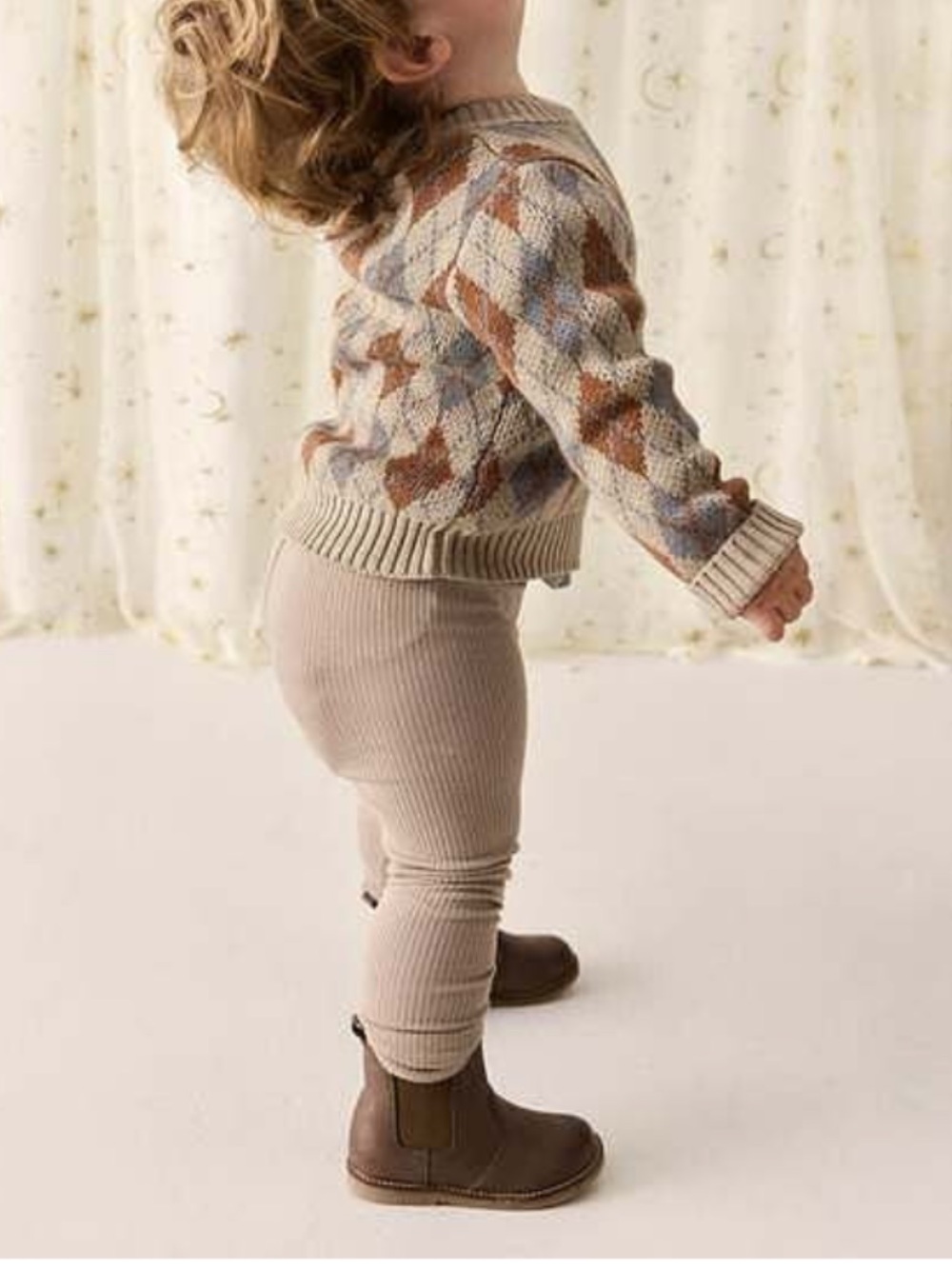 Jamie Kay Ribbed Tan kids Leggings